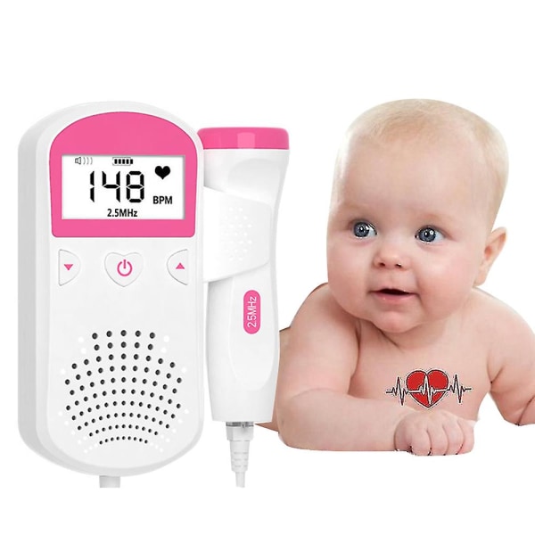 LCD-skärm Ultraljud Baby Monitor Foster Doppler För Gravid Hem Graviditet Baby Hjärtslagsdetektor Ingen strålning