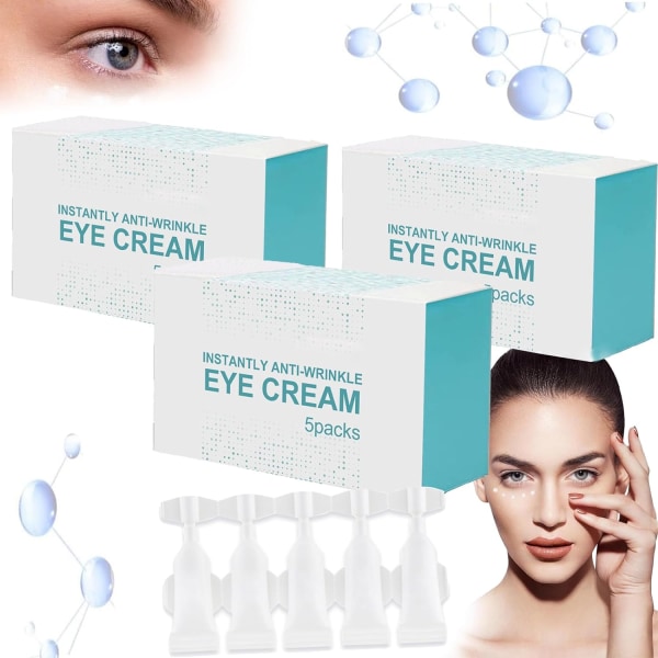 Purplebay Instant Cream, Anti-Aging Rapid Reduction Eye Cream, Purplebay Eye Cream, Ta bort påsar under ögonen Rynkor Svullnader Mörka ringar och fina linjer