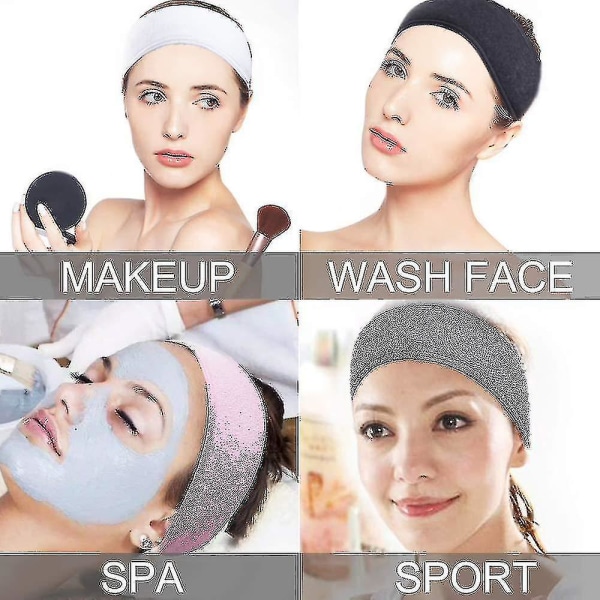 Makeup Hårband för lösögonfransförlängning Tvätta ansikte Spa pannband med klibbigt tejp Skönhetsfabrikat