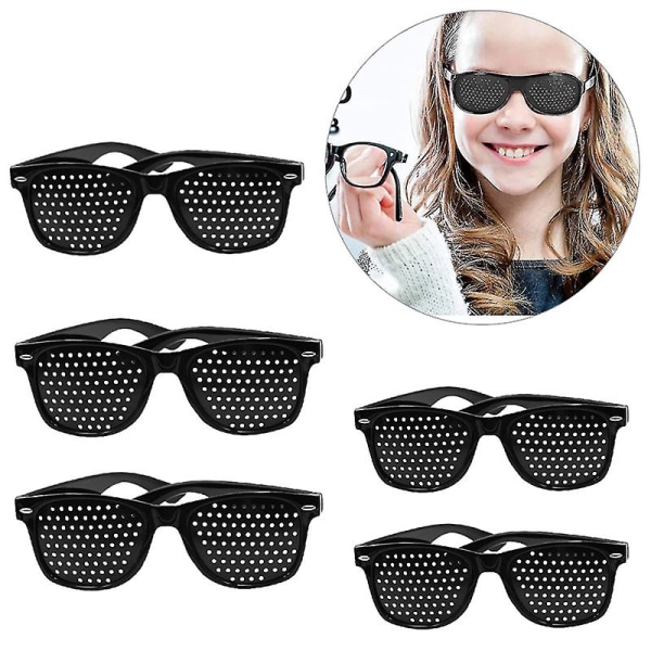 5-pack pinhole glasögon för att förbättra synen Unisex synförstärkande pinhole glasögon