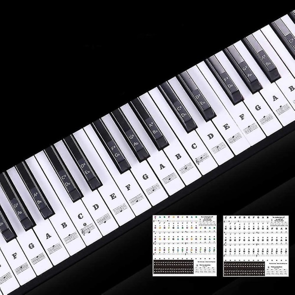 Greaked Transparent Piano Keyboard Sticker 88 Keys Electronic Keyboard Piano Sticker Black