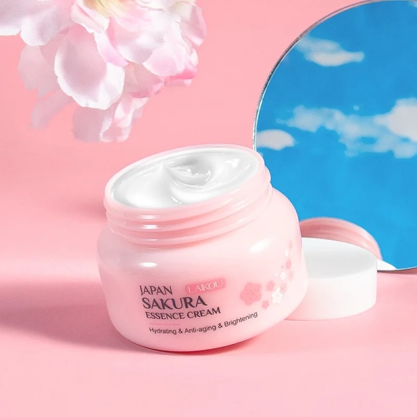 LAIKOU 60g Japan Sakura Essence Cream Cherry Blossom Ansiktskräm Moisturizing Anti Wrinkle Anti Aging Ljus upp hud Hudvård,11