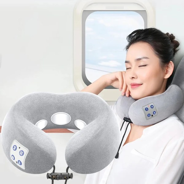 Neck Massager Shiatsu: Elektrisk uppladdningsbar massagekudde - 3D-uppvärmd djupvävnadsknådning - perfekt för smärtlindring hemma, på kontoret