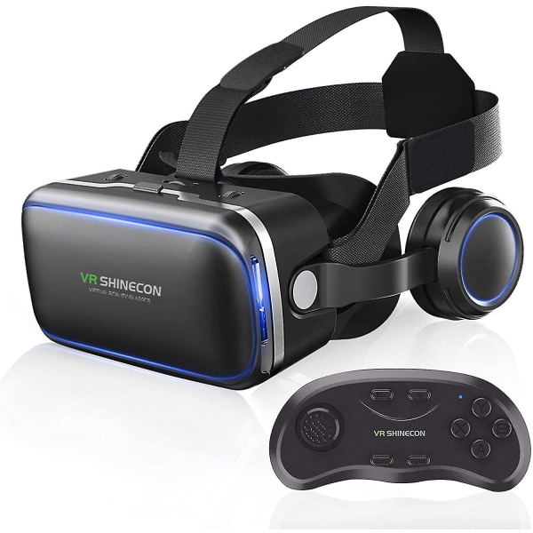 Vr-headset kompatibelt med Iphone och Android-telefoner, virtuell verklighet 3d-spelglasögonsystem, 3d virtuell verklighetsglasögon