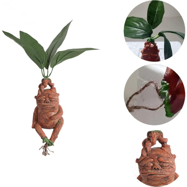 Magical Creatures Mandrake, Harry Potter Toy Dolls, Handmålad Magical Creature, Harry Pot Mandrake Ornament, Present för hem, trädgård, gård, gräsmatta, 5 x