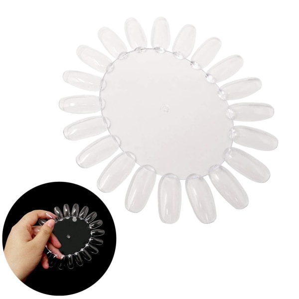 20 st plast 20 tips falska nagelprover Hjul Nail Art Färg Polish Display Wheel