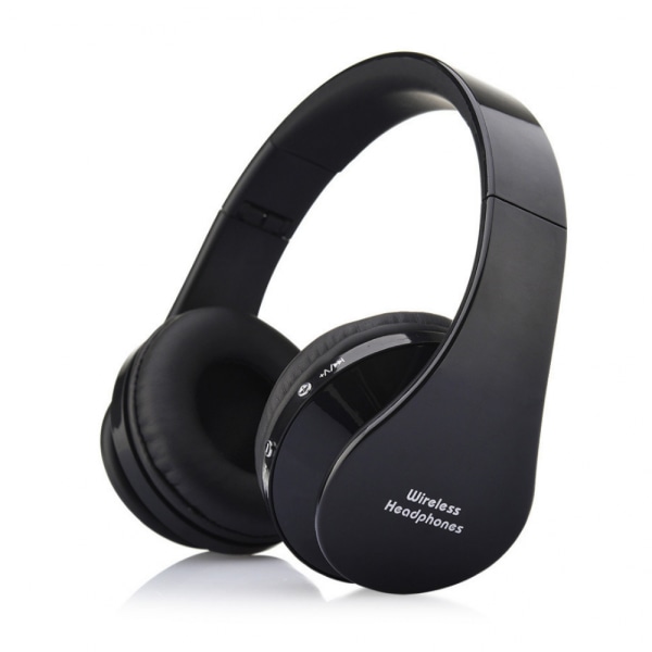 Bluetooth -hörlurar, trådlösa hörlurar över örat med mikrofon, hopfällbara och lätta trådlösa stereohörlurar för resor, arbete, TV, PC, Mobi