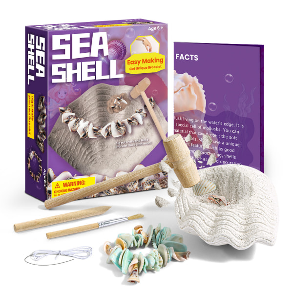 Arkeologiska grävande leksak Shell Pearl Armband Girl Puzzle DIY barn