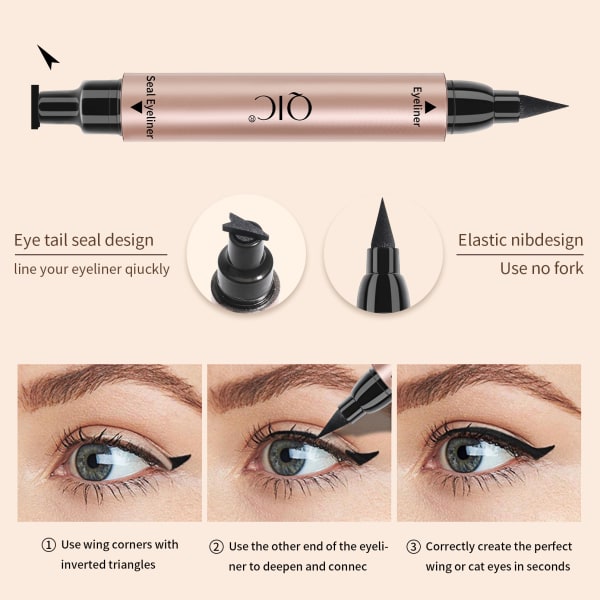 5-pack flytande Eyeliner Stamp Winged Liner, Black Winged Eyeliner Stämpel för Cat Eyes