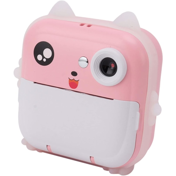 Instant Print Camera, Kids Camera 1080P HD digitalkamera med 3 rullar utskriftspapper rosa