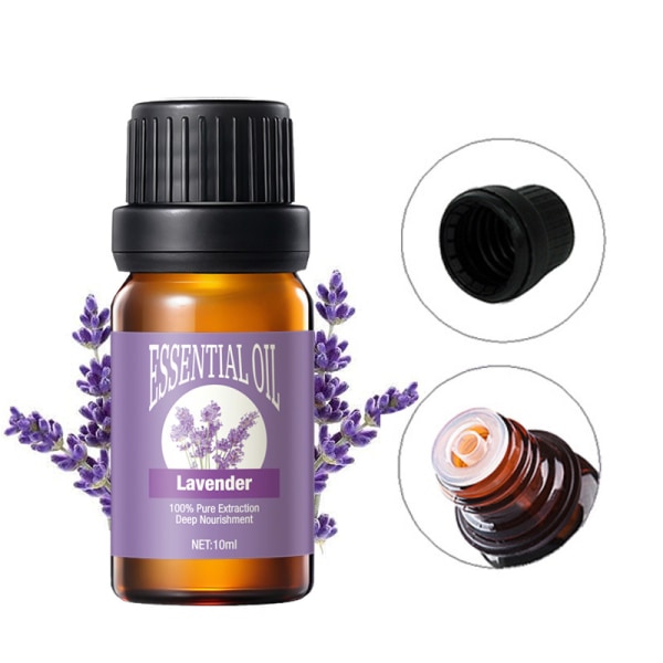 Lavendel eterisk olja, eterisk olja för terapeutisk sömnhjälp, aromaterapi, antiinflammatorisk, huvudvärklindring, luftfuktare, eterisk massageolja