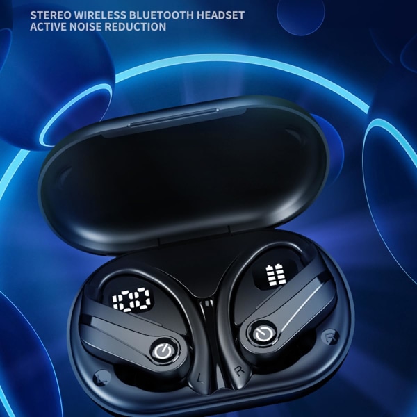 Trådlöst in Ear Headset Löpsport High Endurance Business Bluetooth Headset Öronhängande Bluetooth Headset Röd YYK Q63(22 år ny)