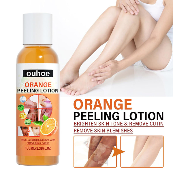 Orange Peeling Lotion, Orange Body Peeling Lotion, Whitening Peel Peeling Gel Dead Skin Remover Ansikts- och kroppsexfoliator 100ml
