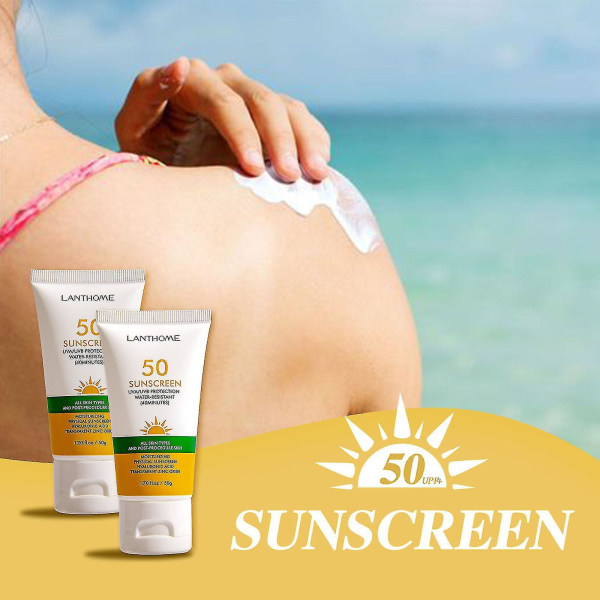 2-pack Summer Body Care Cream Isolation Cream SPF50 Mild, icke-skadlig, ljusande kräm