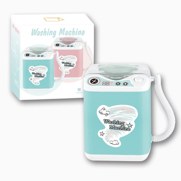 Elektrisk Makeup Brush Cleaner Mini Tvättmaskin Formad Automatisk Tvättmaskin Djuprengöring Mini Toy Blå