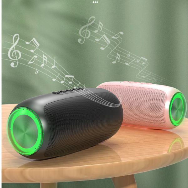 Desktop Bluetooth -högtalare High Power Subwoofer Dubbelhögtalare Bländande ljus Sound Bar