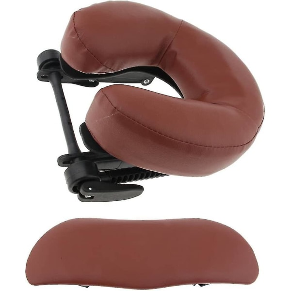 3 delar för massagebänk - justerbart nackstöd i legering & mjuk skumdunkudde & armstödsdyna med cover, svart storlek Röd