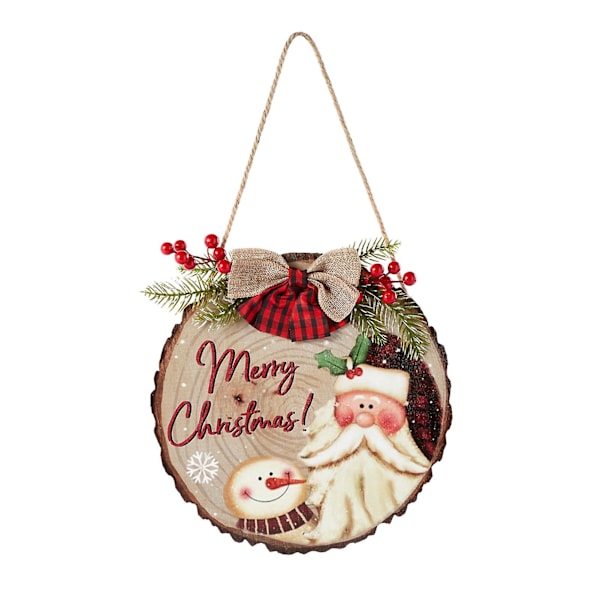 Hängplatta Trä Utbytbar Dekorativ Rustik Snygg Julgran Dekoration