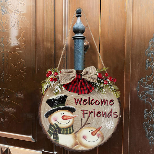 Hängplatta Trä Utbytbar Dekorativ Rustik Snygg Julgran Dekoration