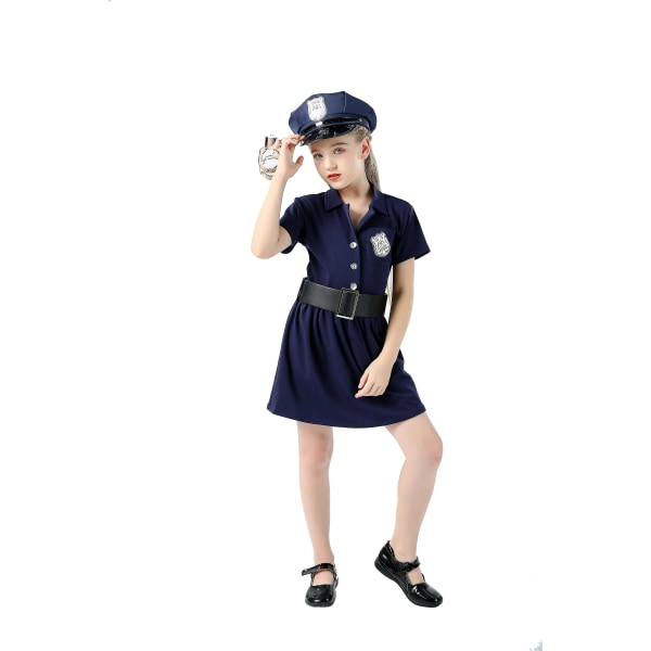 Barn polis Polis Cosplay Set Karnevalsfest Klänning Barnens dag Klädsel  Flickor Polis Uniform M 352b | M | Fyndiq