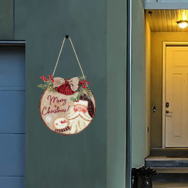 Hängplatta Trä Utbytbar Dekorativ Rustik Snygg Julgran Dekoration