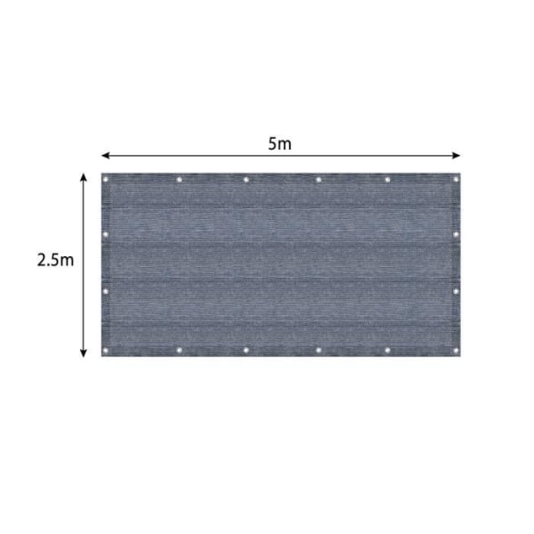 YRHOME Markismatta Tältmatta med stavar Utomhuscampingmatta Tillverkad av HDPE-matta 2,5x5m