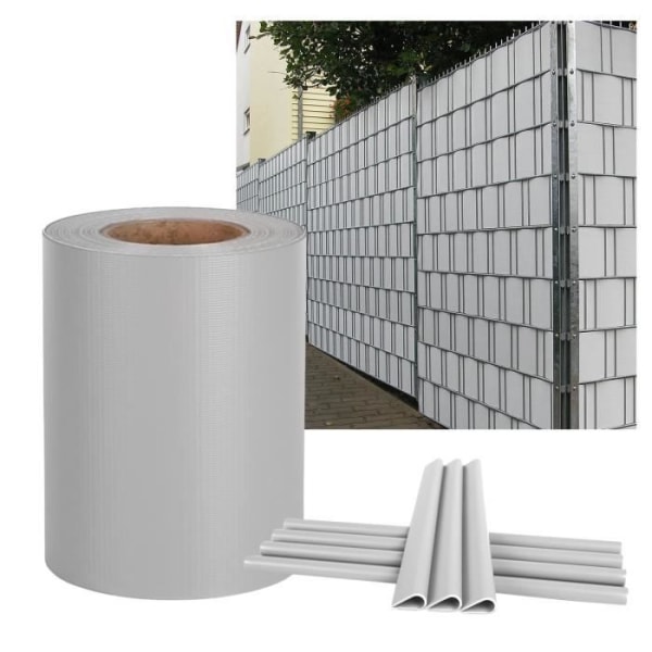 YRHOME PVC Sekretessremsor 260 m grått ark dubbelstångsmatta för staket Blixtsnabb leverans
