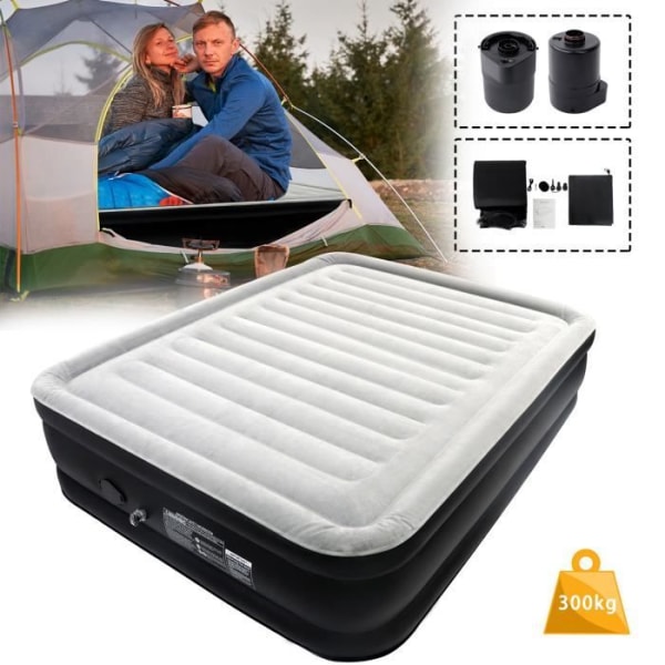 YRHOME Dubbelsäng uppblåsbar säng självuppblåsbar campingmadrass med gästsäng pumpmadrass uppblåsbar madrass uppblåsbar madrass