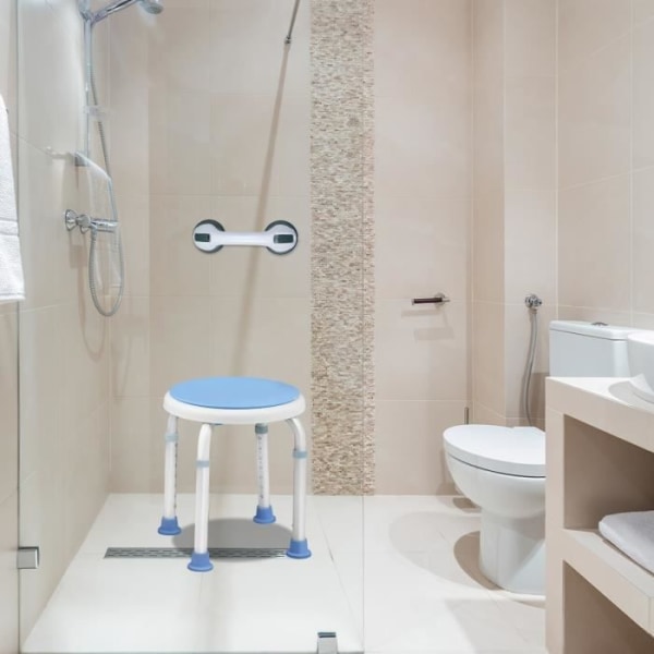 YRHOME Duschpall med duschhandtag badpall duschstol badstol badhandtag sugkopp