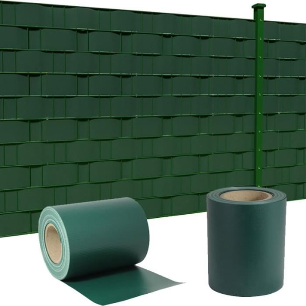 YRHOME PVC Privacy Strips - Sekretessfilm för staket - 65m Grön