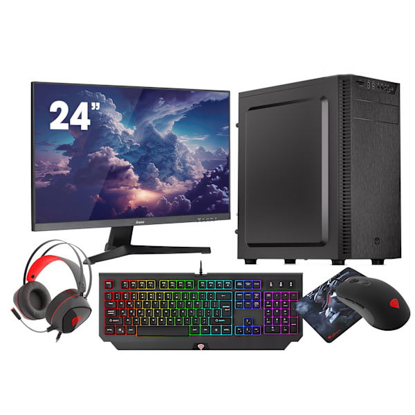 VIST PC Gaming Core i5 12400 - RAM 16Gb - Intel UHD - SSD 1TB M.2 - WIFI - 24" - Windows 11 Pro