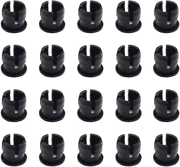 20 x 3 mm LED-er med 20 cm kabel DC 12 V LED ferdigkoblede monteringsringer i plast, blå