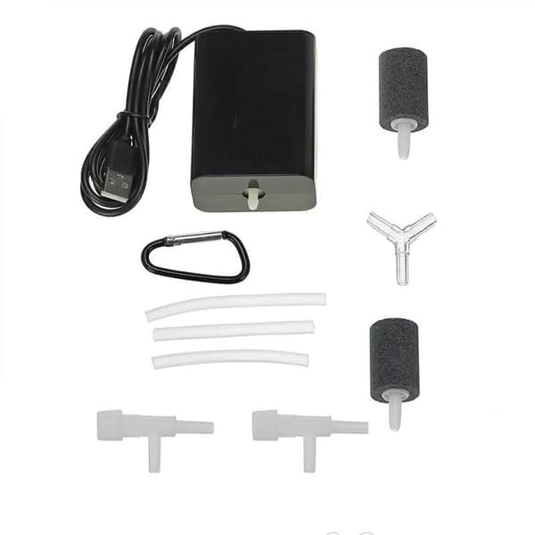 5W5V solcellsladdningspanel syrepump bärbar fiskventilationspump laddare akvarieluftare dubbel gas