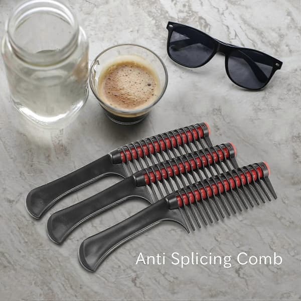 3-pack hårkam, kamrulle, utredningsrulle integrerad hår anti-splittring
