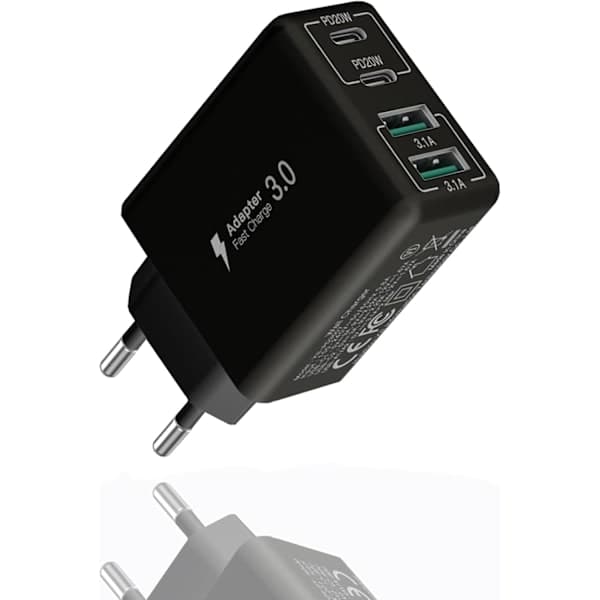 USB-C Multi-lader 40W Hurtigladehub, Adapter med flere USB-porter, Universell hurtiglade-strømstasjon for enheter
