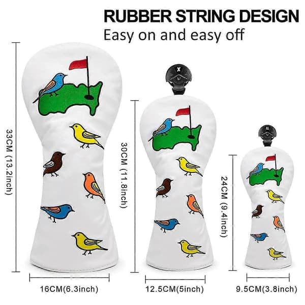 Golfkølleovertræk til Driver, Fairway, Hybrider - Golf Driver Headcover/golf Fairway Wood/hybridkølle til