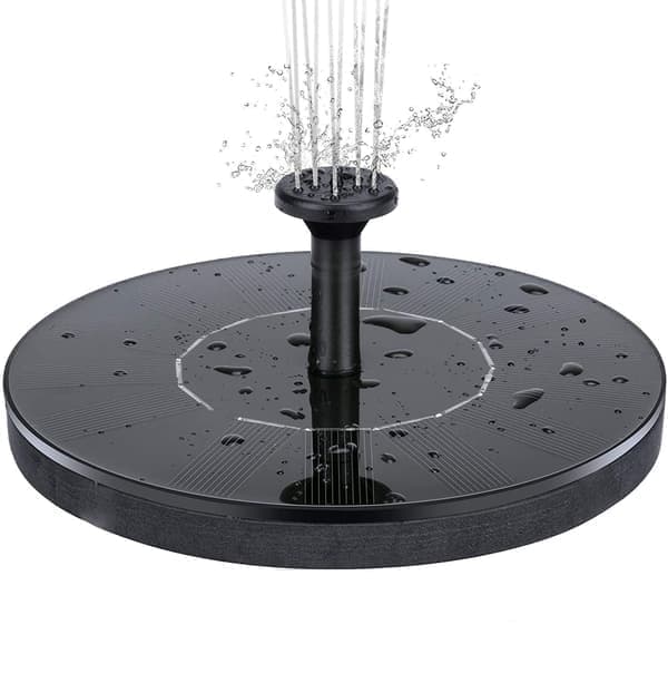 Vattenfontän soldriven 13 cm Svart