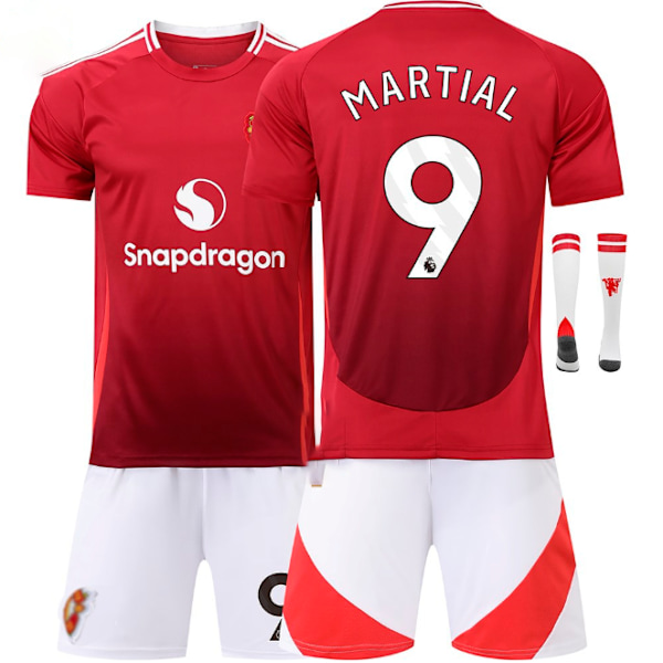 2425 Euroopan Punaiset Paholaiset Jalkapallopeli Koti No. 7 Cristiano Ronaldo 25 Sancho 10 Rashford ja muut aikuisille ja lapsille tarkoitetut jalkapallopaidat No.9 MARTIAL L