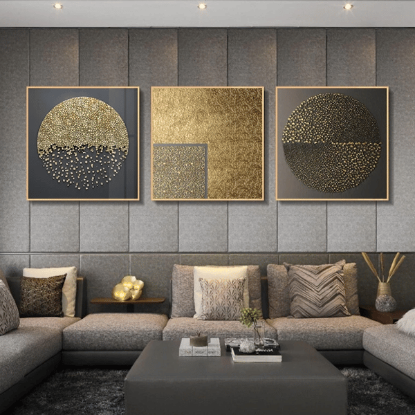 Canvastavla / canvas, tryckt motiv 1 Svart och guld