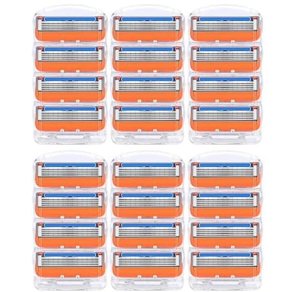 24 barberblade til Fusion 5, barberblade til mænd - Orange ny version 24 stk.