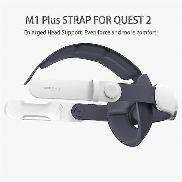 BOBOVR M1 Plus Hovedbånd til Oculus Quest 2, Justerbart Erstatnings Elitebånd med PU-læderpude