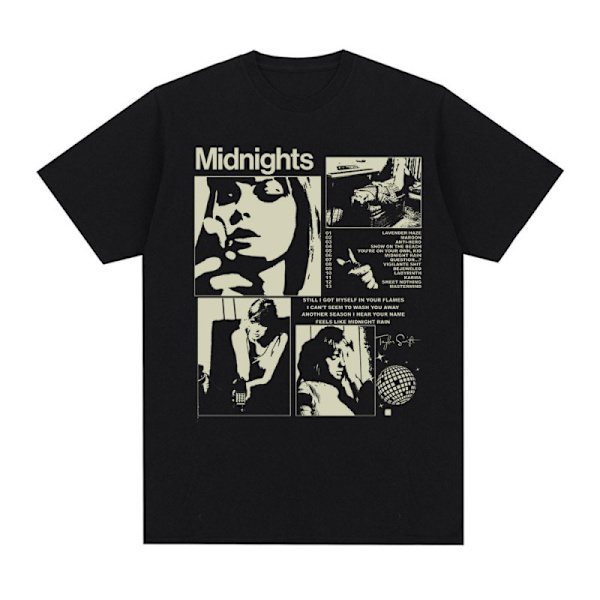 Musta monityylinen Taylor Swift -fanit-paita Painettu T-paita Paita Pusero Aikuisten kokoelma Taylor Swift -paita Saatavana useissa tyyleissä style 3 XXXL