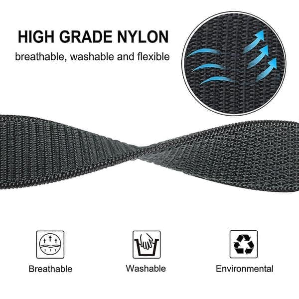 26mm 22mm 20mm Velcro Nylonrem S til - Fenix 6 6x Urrem 22mm Grå 22mm Gray