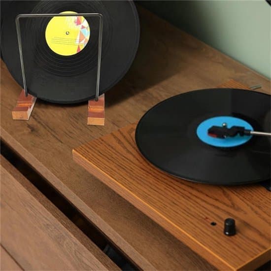 Opbevaringsreol - LP-opbevaringssystem - CD/DVD-system - CD-reol - LP-skab - Vinylpladekasser - Valnød - Magasiner