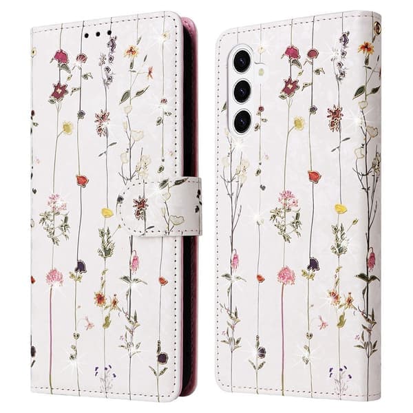 Samsung Galaxy S26 Plus Etui RFID Læder Små Blomster