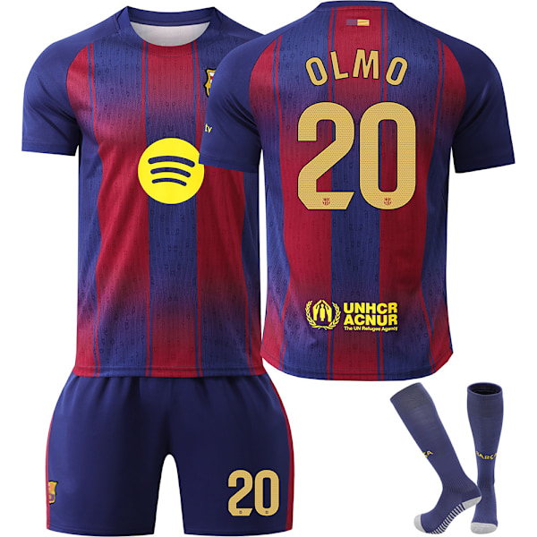 Skal ind i sæsonen 2526! Barcelona fodboldtrøje nr. 9 Lewandowski og andre stjerne voksen- og børnesæt, der eksploderer stadion NO.20 OLMO xl
