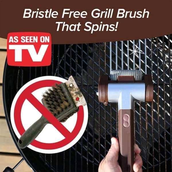 Elektrisk grillrenser i rustfrit stål, hårløs elektrisk grillbørste, genopladelig BBQ-børsterenser