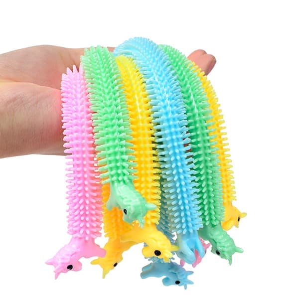 6 färgglada handsträckbara återspelningsleksaker 19 cm antistress sträckbara avslappningsleksaker