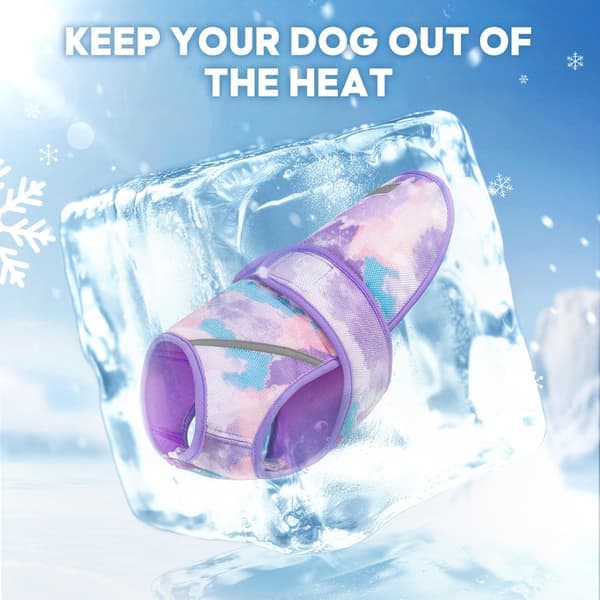Kølevest til hunde, letvægts kølejakke til hunde, 3D ventileret mesh-skjorte til kæledyr til sommer med reflekterende stribe, sol S
