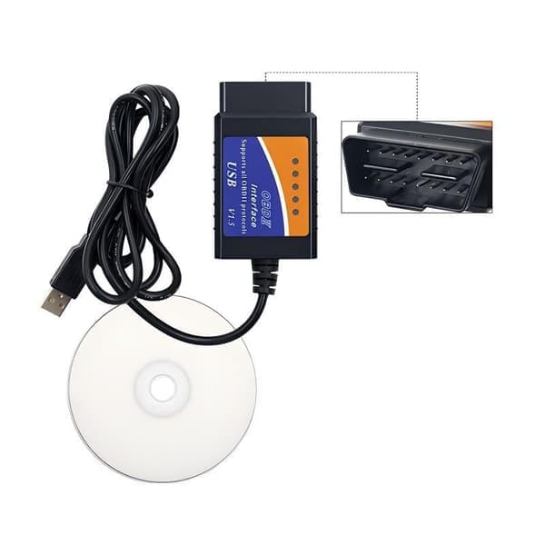 ELM327 USB V1.5 Modifisert for Forscan Elmconfig CH340+25K80 Chip One Size